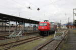 MEG 145 022-0 pausiert am 13.02.2023 in Riesa.