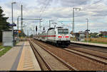146 569-9 DB als IC 2037 (Linie 56) von Norddeich Mole nach Leipzig Hbf durchfährt den Bahnhof Rodleben auf der Bahnstrecke Trebnitz–Leipzig (KBS 254).
[10.8.2019 | 13:39 Uhr]