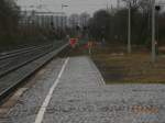 Rommerskrichener Bahnhof Blick Richtung Grevenbroich. 20.2.14