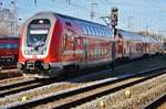 445 010-5 fährt am 16.02.2019 als Leerzug aus dem Rostocker Hauptbahnhof aus.