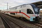 4110 113-6 verlässt am 21.01.2021 als IC2178 von Dresden Hauptbahnhof nach Warnemünde den Rostocker Hauptbahnhof.