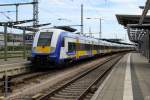 Der Interconnex X 80003 nach Warnemnde steht am 21.8.2010 in Rostock Hbf.