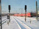 Rostocker S-Bahn nach Warnemnde am 04.Dezember 2010 bei der Ausfahrt aus Rostock Hbf.