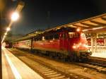 110 452-0 hatte mit dem DZ 2681 40minuten Versptung und kam um 23:36 Uhr endlich wieder zurck in den Hbf Rostock und dann ab ins Bw Dalwitzhof, Schlafen Gehen :)  27.06.2011