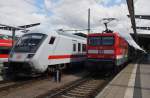 Hier links IC2376 von Karlsruhe Hbf.