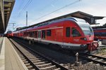 429 028-4  Hansestadt Stralsund  kam als RE9 (RE13010) aus Sassnitz nach Rostock, nun geht es als Leerzug am regulären RE9 (RE13013) mit 429 026-8 zurück in Richtung Sassnitz.