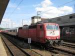 Hier wartet ein Inter City  auf seine Abfahrt nach Frankfurt.Das Foto habe ich am 19.08.2010 gemacht.