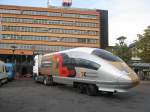 Veranstaltung der Deutschen Bahn vor dem Eurobahnhof in Saarbrcken.