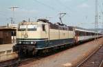 181 218-9 in Saarbrücken Hbf, im Mai 1982.