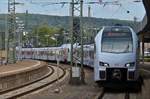 . Süwex Triebzug 429 127 fährt im Doppelpack in den Bahnhof von Saarbrücken ein um nach einem kurzen Halt seine Fahrt in Richtung Trier – Koblenz fortzusetzen.  10.09.2017. (Hans)