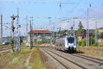 Nachschuss auf 9442 108 als RE9 nach Kassel in Sangerhausen.

Sangerhausen 02.08.2018