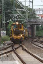 Baumaschinen auf der Durchfahrt durch Schwerin. 29.06.2007