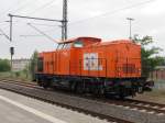 V 100 der BBL am 27.06.2012 im Bahnhof von Schwerin HBF