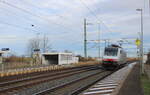 Akiem 189 209 als Tfzf Richtung Erfurt, am 15.02.2024 in Seebergen.