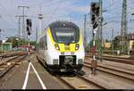 3442 210 und 3442 702 (Bombardier Talent 2) von DB Regio Baden-Württemberg als RE 4778 von Konstanz nach Stuttgart Hbf erreichen den Bahnhof Singen(Hohentwiel) auf Gleis 1.