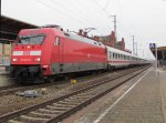 BR 101-023-0 am 12.02.2011 im Bahnhof von Stendal von Berlin Ostbahnhof nach Bad Bentheim