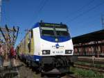 ME 146-09 macht am 15.07.2006 mit einem Metronom-Sonderzug in Stendal Halt.