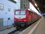 112 101 durfte,am 18.November 2024,mehrmals am Tag zwischen Stralsund und Anklam pendeln.Hier vor der Abfahrt in Stralsund.