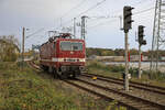 Delta Rail 243 650 am 06.11.2022 beim Lokumlauf im Bf Rügendamm.