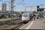 407 509-9 (Siemens Velaro D) als ICE 9574 (Linie 83) nach Paris Est (F) steht in seinem Startbahnhof Stuttgart Hbf auf Gleis 6.