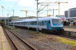 GfF Wittenberger Steuerwagen mit passenden n-Wagen am 10.07.24 in Stuttgart Hbf (Oben)