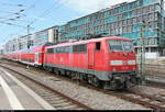 Nachschuss auf 111 074 von DB Regio Baden-Württemberg als verspätete RB 19967 von Heilbronn Hbf, die ihren Endbahnhof Stuttgart Hbf auf Gleis 3 erreicht.