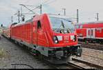 147 004 von DB Regio Baden-Württemberg als verspäteter IRE19037 von Karlsruhe Hbf erreicht seinen Endbahnhof Stuttgart Hbf abweichend auf Gleis 6.