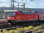 Die Elektrolokomotive 147 007 war Mitte September 2019 am Hauptbahnhof Stuttgart zu sehen.