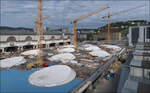 Update Bahnhofsbaustelle Stuttgart -     Blick von der Terrasse des Besucherzentrums auf den nördlichen Teil der Baustelle.