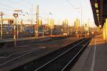 Gleis 15 und das Gleisvorfeld in Stuttgart Hbf; 16.01.2011