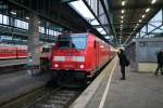 146 202 mit IRE nach Lindau Hbf am 01.03.2013 in Stuttgart Hbf.