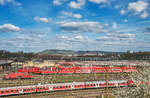 Blick aufs Bahnbetriebswerk Stuttgart-Rosenstein.
Aufgenommen am 6.4.2017, aus dem EC 114.