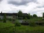 Das brach liegende Gelnde des ehemaligen Bahnbetriebswerks Templin, am 04.07.2009.