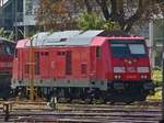. Diesellok 245 035 steht im Bahnhofsvorfeld von Ulm.  05.09.2017  (Jeanny)