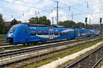 Go Ahead 2 463 029 steht am 20. Juli 2024 im Bahnhofsvorfeld des Bahnhof Ulm. 