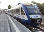 18.07.2014 im Bahnhof von Vienenburg Doppeltraktion Lint 41 des Hex nach Magdeburg HBF