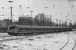 Ein IC1 (gezogen von 101 130-3) bei der Durchfahrt am Hauptbahnhof Wanne-Eickel. (Februar 2021)