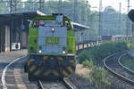 Die Captrain-Diesellokomotive 401 bei der Durchfahrt am Hauptbahnhof Wanne-Eickel.