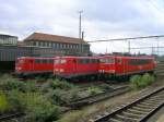 140 876-4 , 139 557-3 und 155 110-0 in Wanne Eickel Hbf./Lokpark.(08.09.2008)