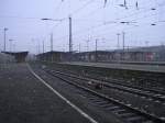 Bahnsteig-Ebene in Wanne Eickel Hbf. im Schneegestber am 29.11.2008 