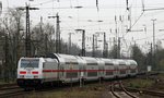 146 561-6 verlässt mit dem IC2205 nach Koblenz Hbf am 12.04.2016 Wanne-Eickel Hbf.