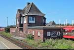 Blick auf das mechanische Stellwerk Wla, Einheitsbauart (Inbetriebnahme 1927), des Fahrdienstleiters (Fdl) im Bahnhof Westerland(Sylt).
[3.8.2019 | 15:27 Uhr]