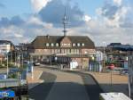Empfangsgebude des Bahnhof Westerland  Gesehen vom Parkhaus am ZOB