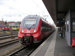 Am 20.03.2016 fährt ein Br. 442 als RE von Nürnberg Hbf ein. Dieser Zug nahm einen umweg über Bamberg und Schweinfurt.