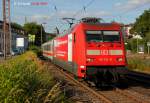 101 118-8 mit IC2440 am 12.06.2014 in Wuppertal Steinbeck.