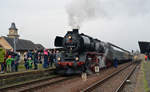 Am 03.12.17 wartet 50 3648 der Chemnitzer Eisenbahnfreunde in Zeitz auf die Rückfahrt mit ihrem Sonderzug nach Leipzig-Plagwitz.