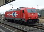 185 605 der HGK stand am 24.2.12 in Zwickau und wartet hier gerade auf neue Aufgaben.