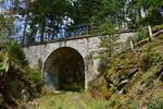 Eine auf den ersten Blick unscheinbare Eisenbahnbrücke bei Lückenmühle. Die Brücke wurde 2013 unter anderem als Drehort für die Goldene Gans verwendet. Der Personenverkehr wurde am 24. Mai 1998 eingestellt und der Güterverkehr wenige Monate später Ende 1998. Seit dem 1.1.2005 ist die Strecke offiziell stillgelegt. Seit vielen Jahren rollen nun nur noch Draisinen über die denkmalgeschützte Ziemestalbrücke. 

Lückenmühle 01.08.2023