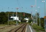 HP 0 zeigen diese beiden Signale in Sassnitz , das ist auch gut so, denn die Bahnstrecke  endet dort im Nichts....... 27.08.12  15:18 Uhr 
