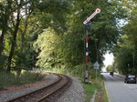 Das Einfahrsignal für den Molli in Heiligendamm am 31.August 2014.